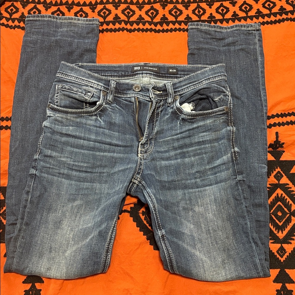 BKE Jake Straight Dark Blue Jeans